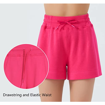 High Waisted Drawstring Sweat Shorts for Women