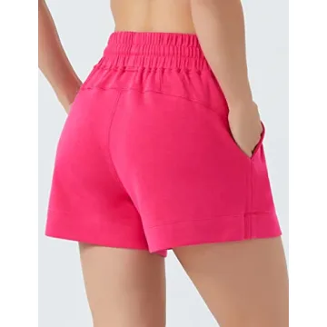 High Waisted Drawstring Sweat Shorts for Women
