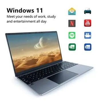 ANMESC Laptop, 15.6" 1080P Full HD Display High Performance Quad-Core Intel Celeron N5095 Processors 12GB DDR4 512GB SSD Windows 11 Laptop Computers, 2.4G/5G WiFi, Bluetooth 4.2, Long Battery Life