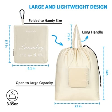 GOGOODA XL Travel Laundry Bags for Easy Laundry Management