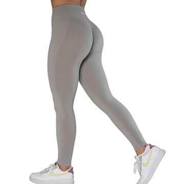 Seamless Scrunch Legging Women Yoga Pants 7/8 Tummy Control