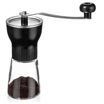 KONA Manual Coffee Grinder, Conical Burr Mill with Adjustable Setting, Best Ceramic Burr Coffee Grin...