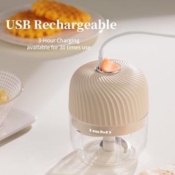 DmofwHi Garlic Chopper, USB Rechargeable, Mini Food Chopper
