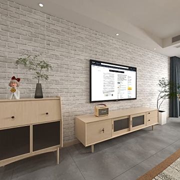 393" White Brick Peel and Stick Wallpaper - Easy DIY Decor