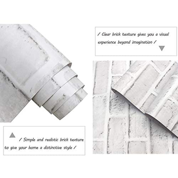 393" White Brick Peel and Stick Wallpaper - Easy DIY Decor