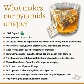 DelighTeas Organic Turmeric Ginger Tea for Wellness