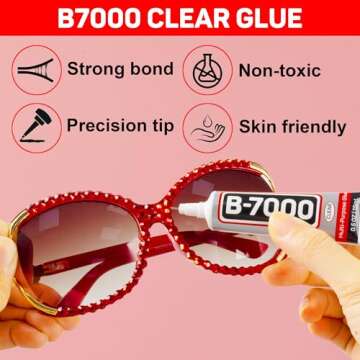 11000Pcs Red Rhinestones with Precision Glue for Crafts