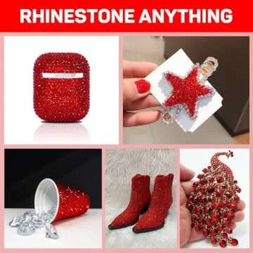 11000Pcs Red Rhinestones with Precision Glue for Crafts