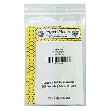 Paper Pieces 1" Hexagon Templates Set of 100