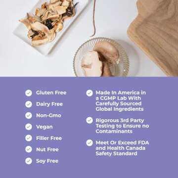 Papillex AHCC Supplement - Maximum Strength - Natural Immune Support Extract - Maintains Natural Killer Cell Activity - 20+ Human Research Studies - 60 Veggie Capsules (1 Pack)