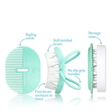 Gentle Infant Hairbrush and Comb Set for Newborns