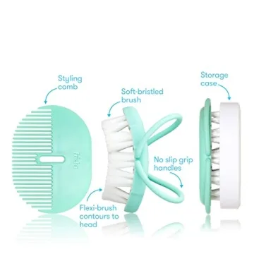 Gentle Infant Hairbrush and Comb Set for Newborns