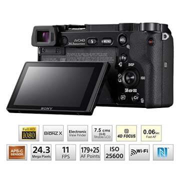 Sony Alpha a6000 Mirrorless Digital Camera with 16-50mm Power Zoom Lens (Renewed)