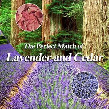 Cedar Space Home Fragrance Sachets Set of 24, Cedar Sachets 12-Pcs Lavender Sachets 12-Pcs, 100% Aromatic Red Cedar Accessories for Wardrobes Closets and Drawers