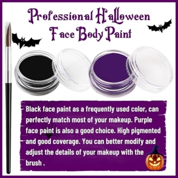 BOBISUKA Halloween Spider Face Paint Kit for All Ages