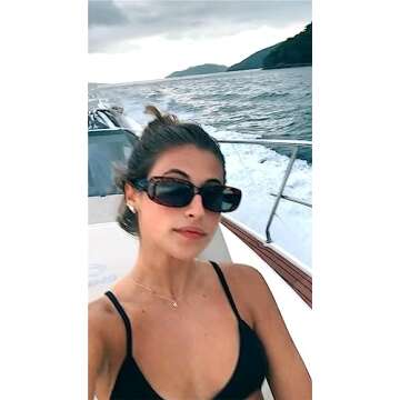 ADE WU Rectangle Sunglasses for Women Men Retro 90s Sunglasses Womens Trendy Rectangular Sun Glasses...