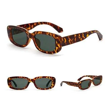 ADE WU Rectangle Sunglasses for Women Men Retro 90s Sunglasses Womens Trendy Rectangular Sun Glasses Y2K Unisex Stylish 2025