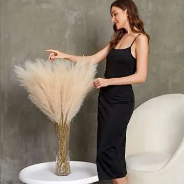 YXZZWL Faux Pampas Grass - 8PCS Boho Decor for Home