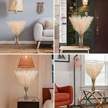 YXZZWL Faux Pampas Grass - 8PCS Boho Decor for Home