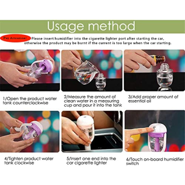 MIGHTYDUTY Car Air Humidifier Essential Oil Diffuser