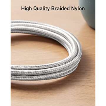 Anker Powerline+ II, USB A to Lightning Cable,MFi Certified for Flawless Compatibility with iPhone 11 Series SE/Xs/XR, and More(10FT,Silver)