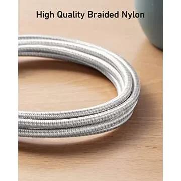 Anker Powerline+ II, USB A to Lightning Cable,MFi Certified for Flawless Compatibility with iPhone 11 Series SE/Xs/XR, and More(10FT,Silver)