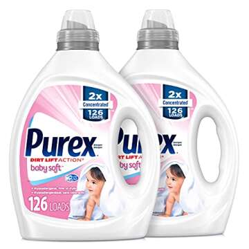 Purex Liquid Baby Laundry Detergent - Hypoallergenic, 2 Pack, 252 Loads