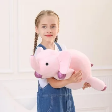 WeBingo 24" Elephant Weighted Plush Animal for Comfort