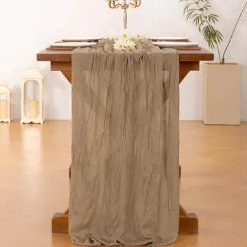 Socomi 10FT Cheesecloth Table Runner for All Occasions