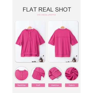 SHEWIN Trendy Cotton Short Sleeve Oversized T-Shirt