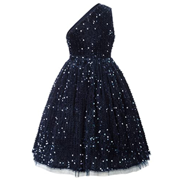 GRACE KARIN Girls Sequin One Shoulder Dress for Parties