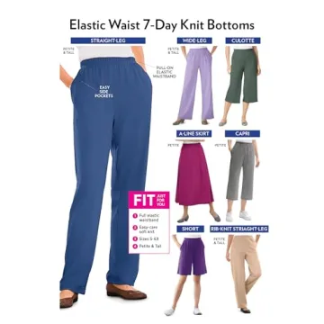 Comfortable Plus Size Knit Wide-Leg Pants for Women