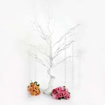 FlavorThings 34" Manzanita Centerpiece Tree with 8 Acrylic Bead Chains for Wedding Banquet Birthday ...