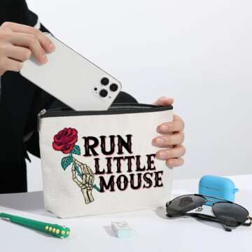 Book Lovers Gifts Bookish Gifts Makeup Bag Book Reader Librarian Gifts Book Club Gifts for Women Friends Book Nerd Makeup Pouch Book Themed Bookworm Gifts Birthday Graduation Cosmetic Travel Bag