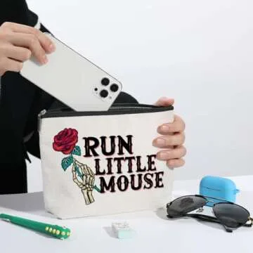 Charming Bookish Makeup Bag for Readers and Writers