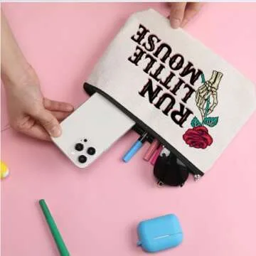 Charming Bookish Makeup Bag for Readers and Writers