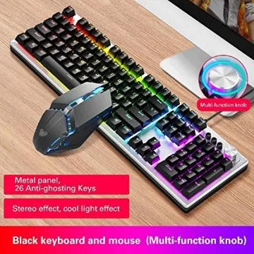 Rainbow Backlit Mechanical Keyboard and Mouse Combo