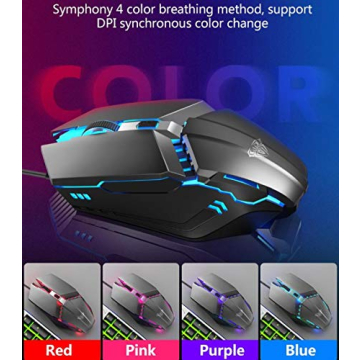 Rainbow Backlit Mechanical Keyboard and Mouse Combo