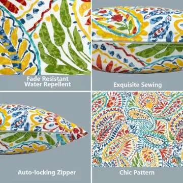 LVTXIII 18 x 18 Outdoor Throw Pillow Cover Set - Modern Style