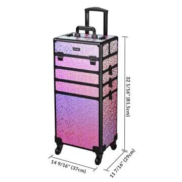 Byootique 4-in-1 Makeup Train Case - Stylish & Durable