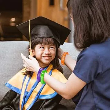 WATINC Colorful Graduation Silicone Bracelets Set for Kids