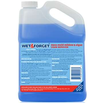 Wet & Forget Moss, Mold, Mildew, & Algae Stain Remover Multi-Surface Outdoor Cleaner Concentrate, Original, 128 Fluid Ounces