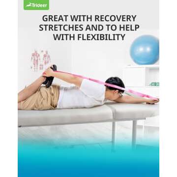 Trideer Stretching Strap Yoga Strap Physical Therapy for Home Workout, Exercise, Pilates and Gymnast...