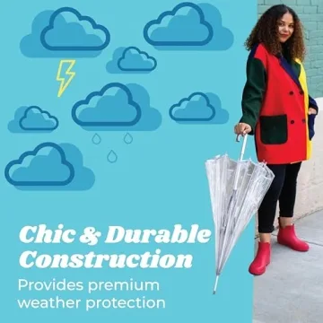 Totes Clear Bubble Umbrella - Stylish Rain Protection for Adults