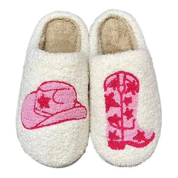 OTELUXS Cowboy Hat Memory Foam Slippers for Comfort