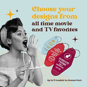 Chillkat Vintage Hotel Motel Keychain (Red Overlook Hotel)