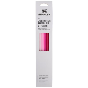 Stanley Reusable Quencher Straws | 4-Pack of BPA-Free, Durable Straws for 40oz Tumblers in Vibrant P...