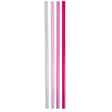 Stanley Reusable Quencher Straws - Pink 4-Pack for Tumblers