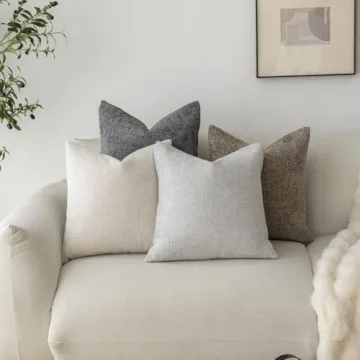 Elegant LANANAS Neutral Throw Pillow Covers Set of 4 for Home
