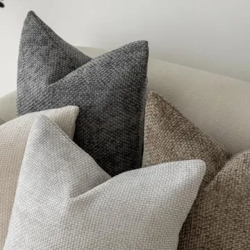 Elegant LANANAS Neutral Throw Pillow Covers Set of 4 for Home
